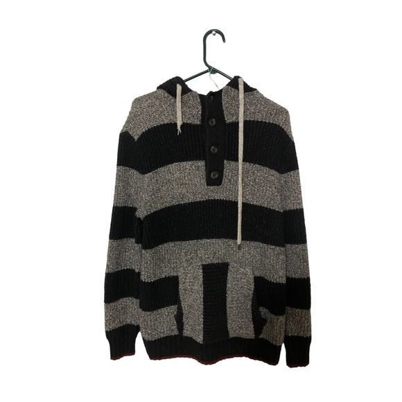 American Eagle Outfitters Other - American Eagle Men’s Sweater Size Medium Black and Gray Striped